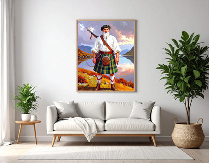 Custom Royal Human Portrait | Angus MacRae | Personalized Wall Art Gift for him