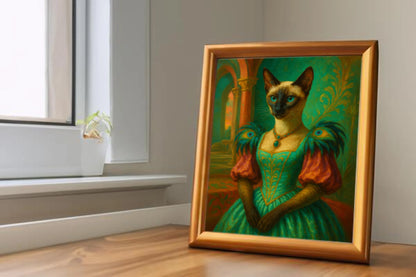 Custom Royal Pet Portrait | Madame | Personalized Wall Art for Pet Lovers