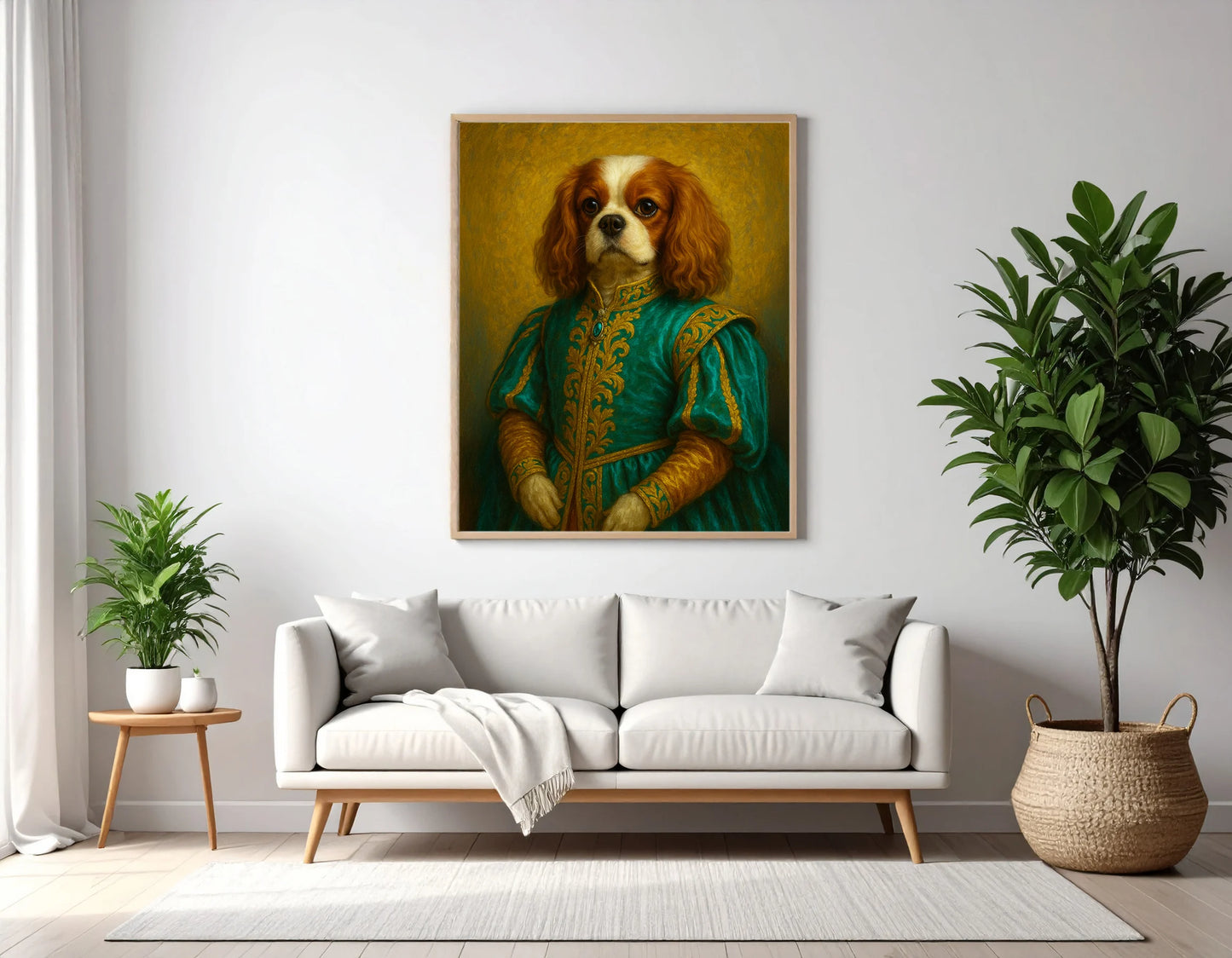 Custom Royal Pet Portrait | Empress Tailsa | Personalized Wall Art for Pet Lovers