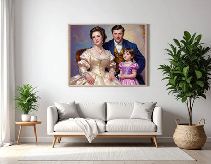Custom Royal Family Portrait | House of Ivory Grace | Personalized Wall Art Gift