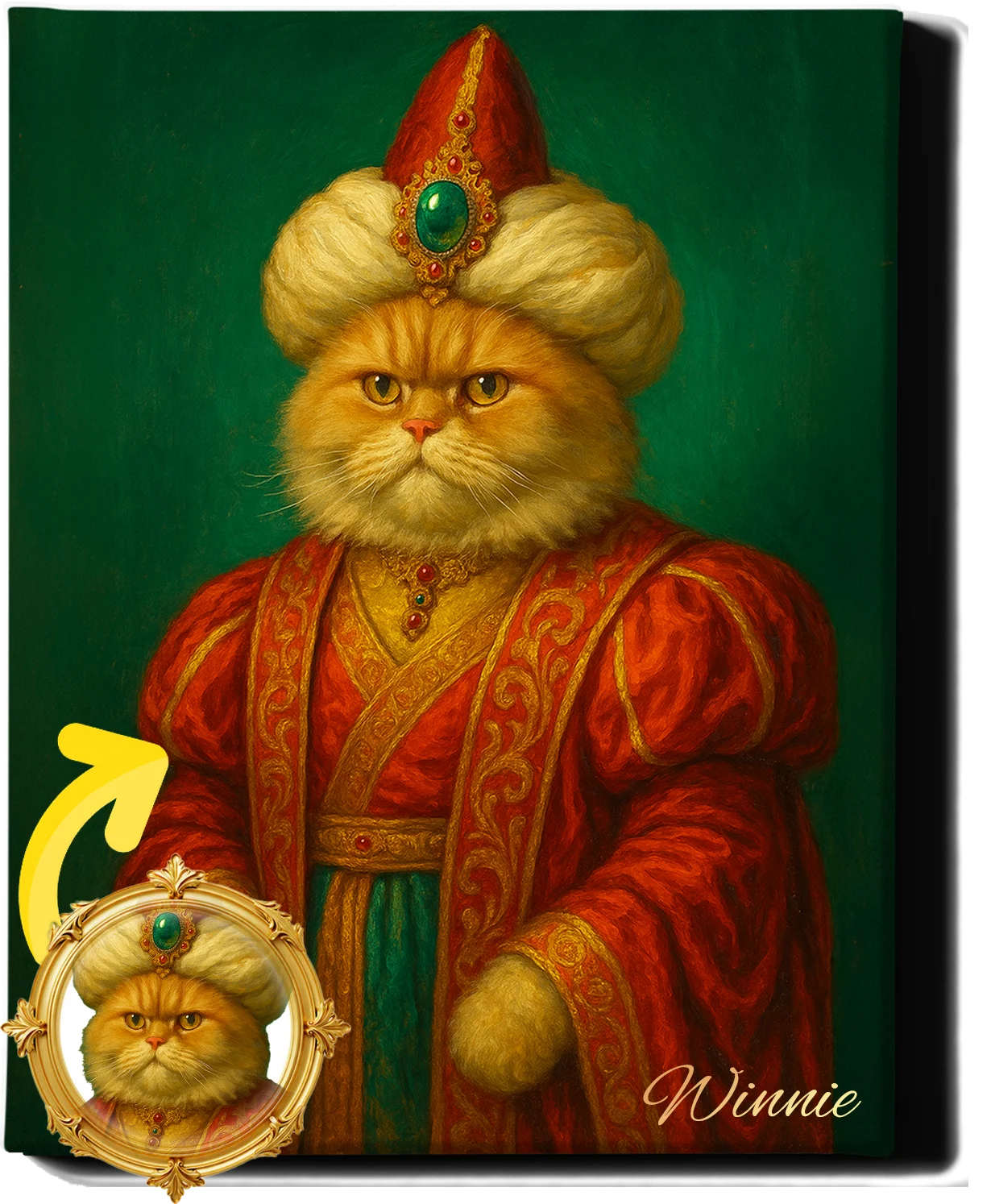 Custom Royal Pet Portrait | Count Barkula | Personalized Wall Art for Pet Lovers