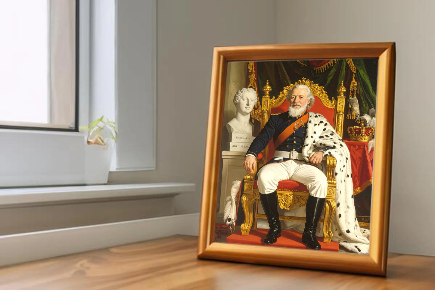 Custom Royal Human Portrait | Sovereign Cedric | Personalized Wall Art Gift for him