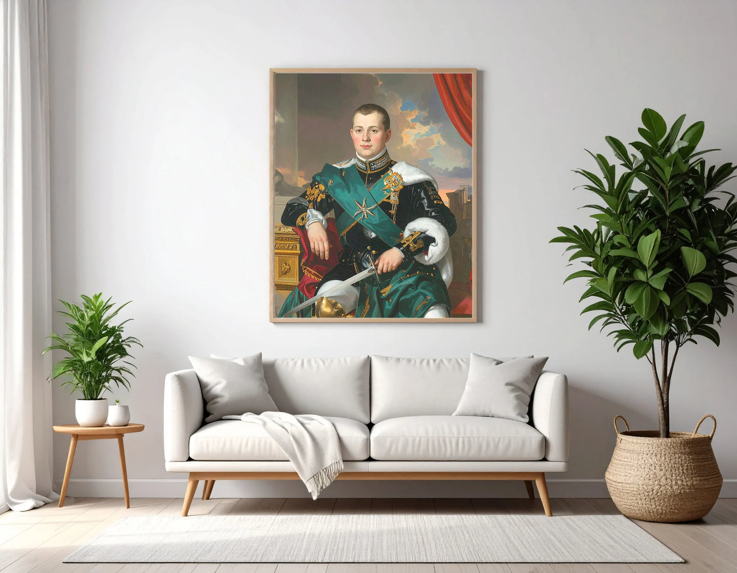 Custom Royal Human Portrait | Prince Valen | Personalized Wall Art Gift for him