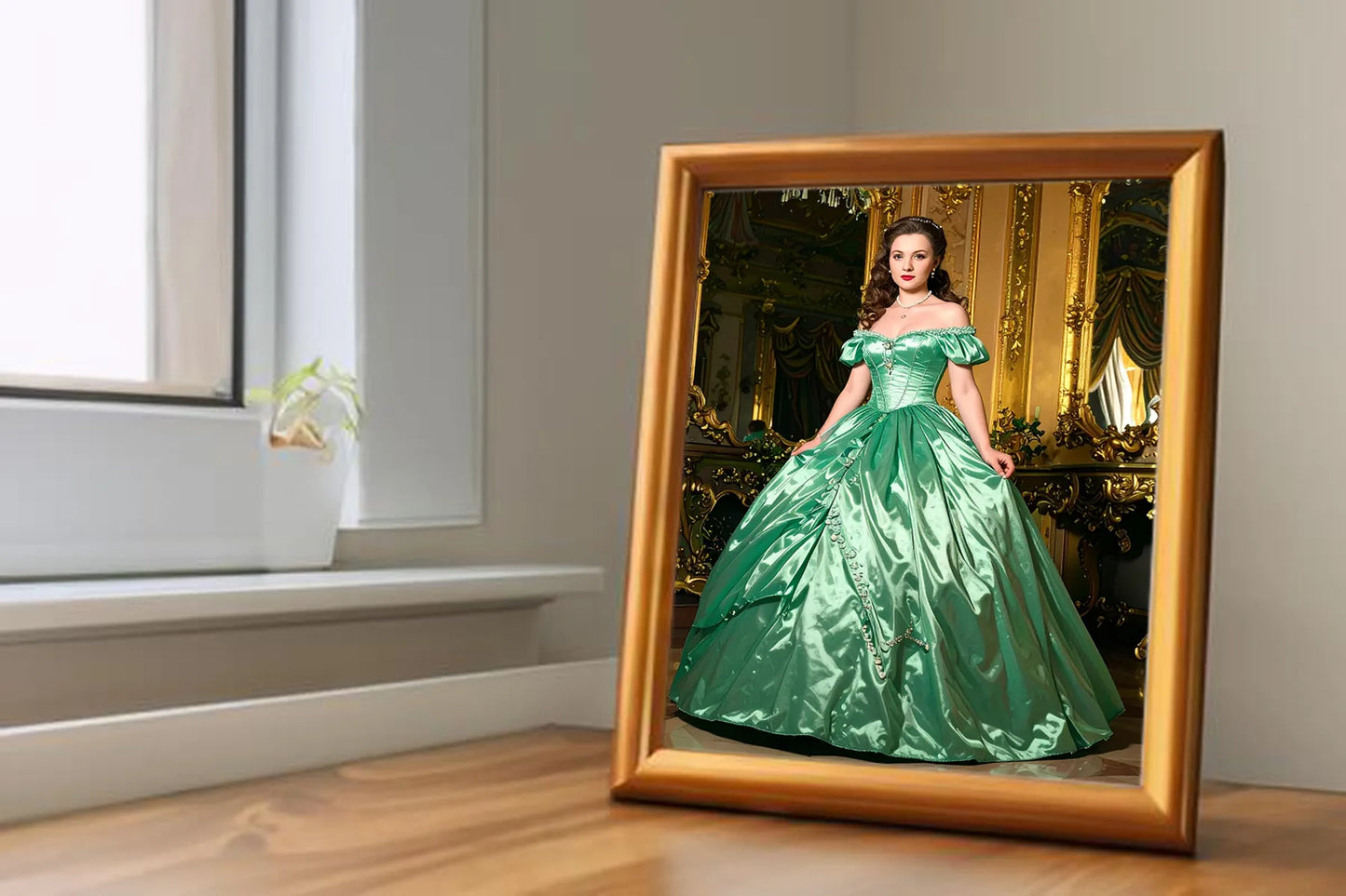 Custom Royal Human Portrait | Fortress Noble | Personalized Wall Art Gift for her