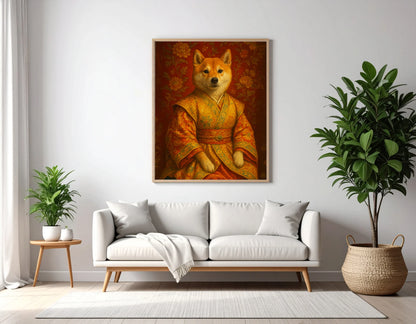 Custom Royal Pet Portrait | The Noble Rufus | Personalized Wall Art for Pet Lovers