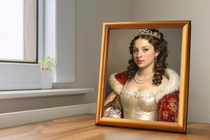 Custom Royal Human Portrait | Imperial Commander | Personalized Wall Art Gift for her