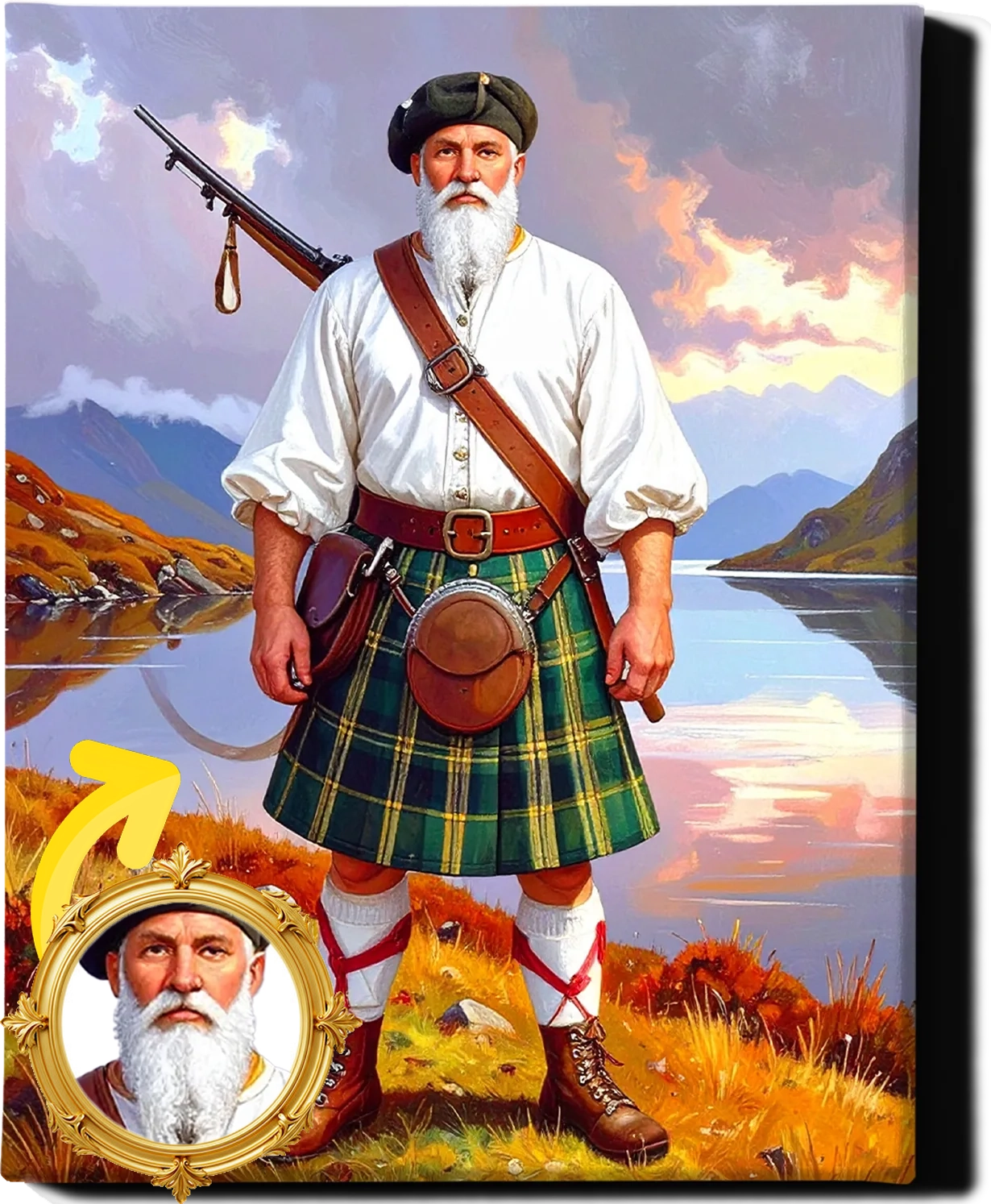 Custom Royal Human Portrait | Angus MacRae | Personalized Wall Art Gift for him