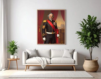Custom Royal Human Portrait | Lord Mercier | Personalized Wall Art Gift for him