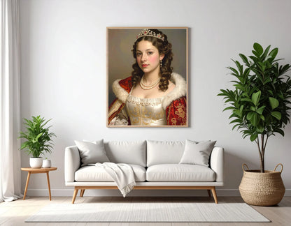 Custom Royal Human Portrait | Imperial Commander | Personalized Wall Art Gift for her