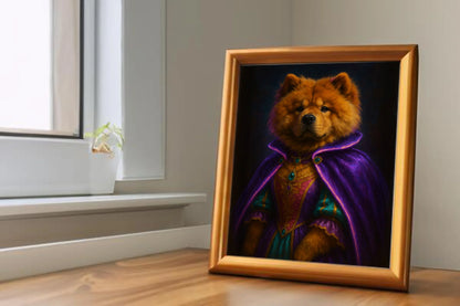 Custom Royal Pet Portrait | Archduke Wuffles | Personalized Wall Art for Pet Lovers