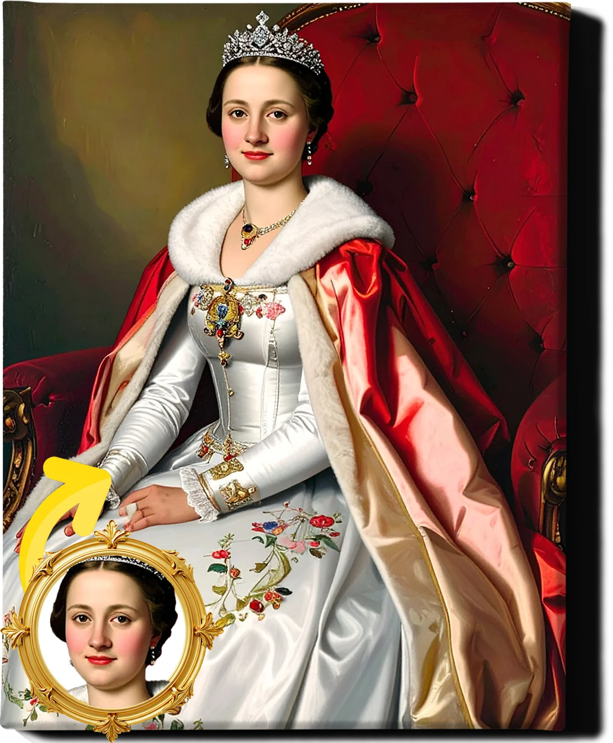 Custom Royal Human Portrait | Adventurous Count | Personalized Wall Art Gift for her