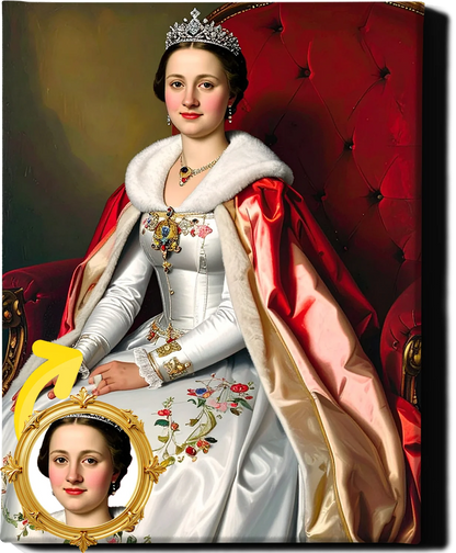 Custom Royal Human Portrait | Adventurous Count | Personalized Wall Art Gift for her