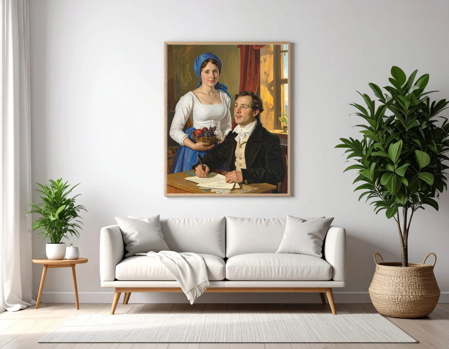 Custom Royal Couple Portrait | Rustic Romance | Personalized Wall Art Gift
