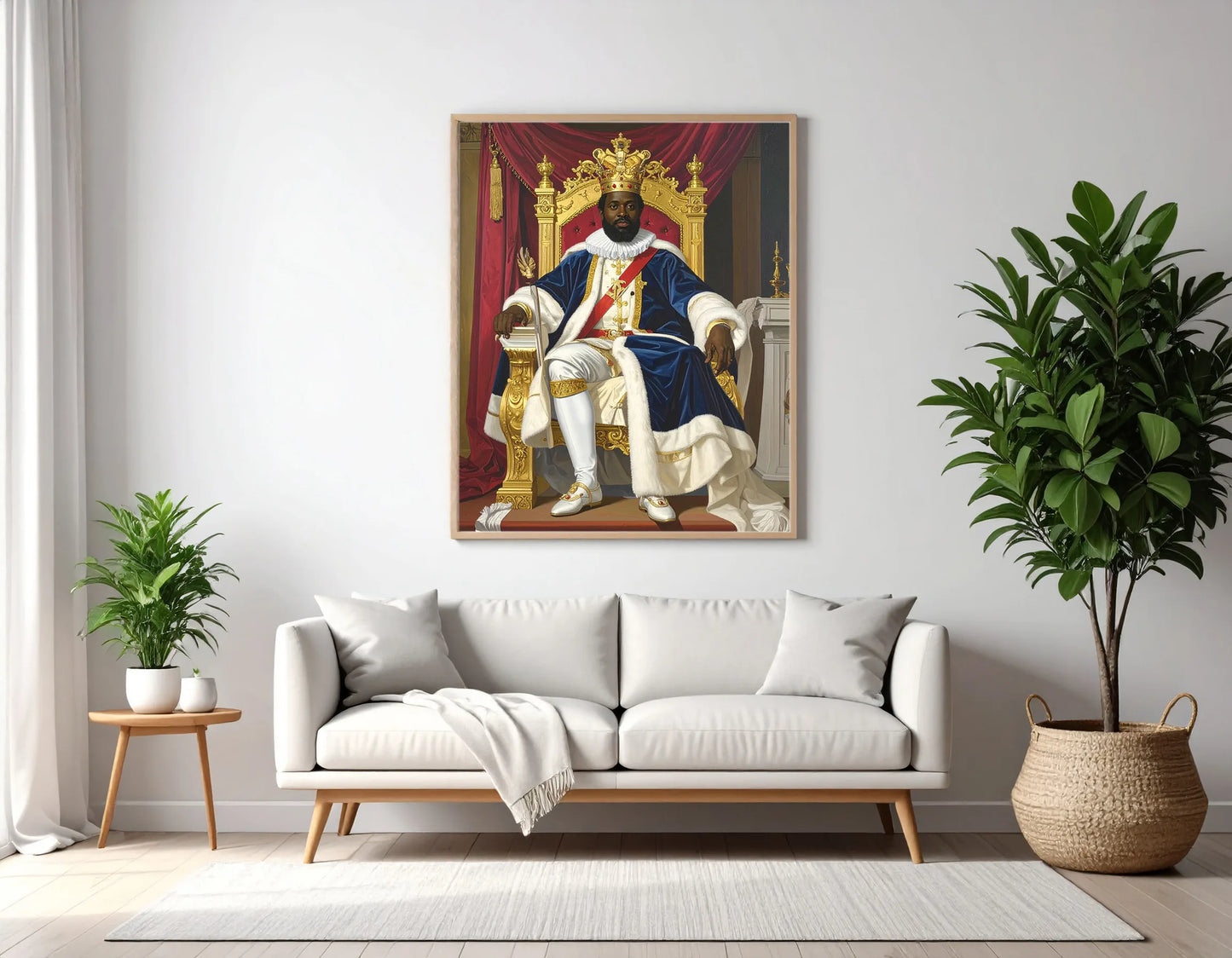Custom Royal Human Portrait | Emperor Makonen | Personalized Wall Art Gift for him