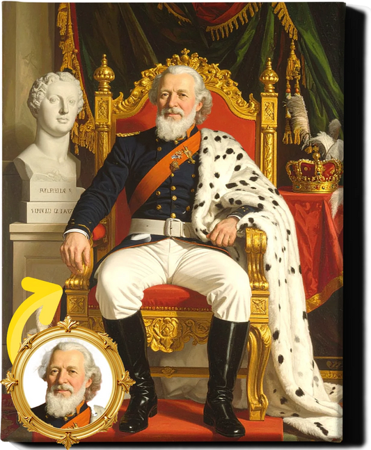 Custom Royal Human Portrait | Sovereign Cedric | Personalized Wall Art Gift for him