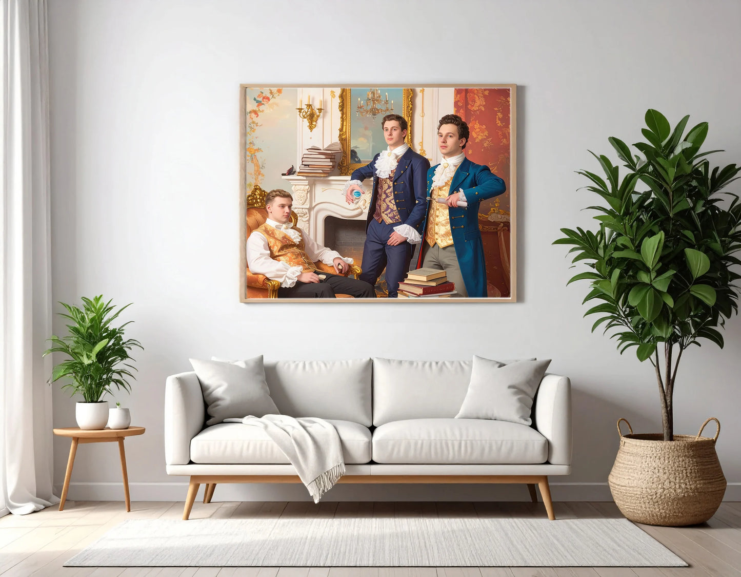 Custom Royal Family Portrait | Noblemen at Leisure | Personalized Wall Art Gift