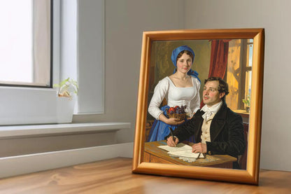 Custom Royal Couple Portrait | Rustic Romance | Personalized Wall Art Gift