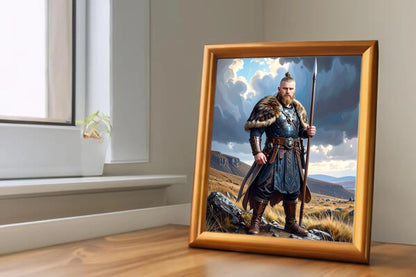 Custom Royal Human Portrait | Rurik Stormborn | Personalized Wall Art Gift for him