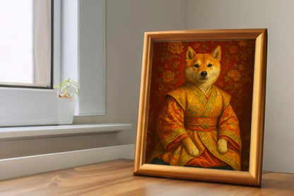 Custom Royal Pet Portrait | The Noble Rufus | Personalized Wall Art for Pet Lovers