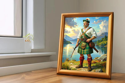 Custom Royal Human Portrait | Callum of Glen | Personalized Wall Art Gift for him