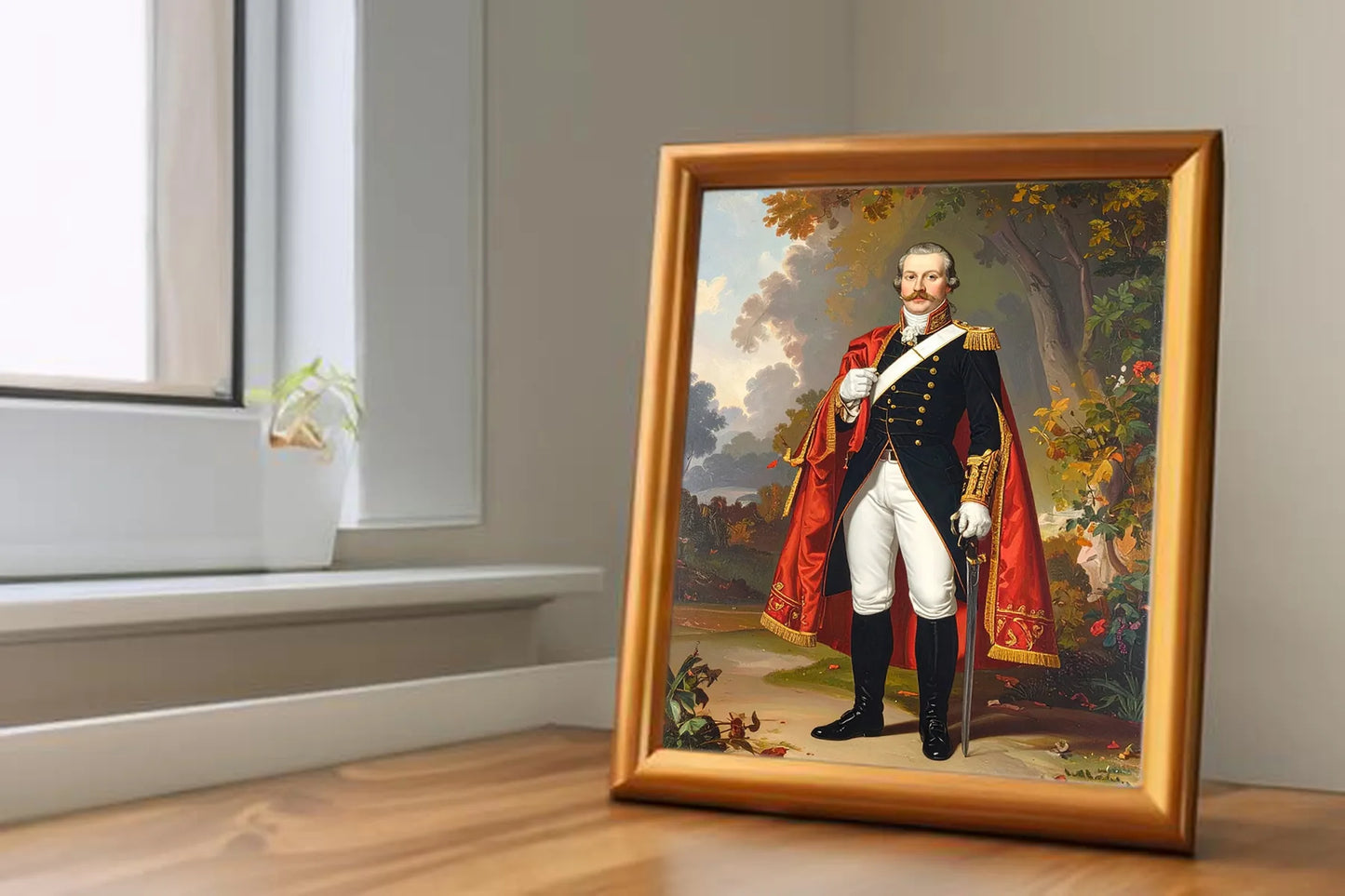 Custom Royal Human Portrait | Baron Alaric | Personalized Wall Art Gift for him