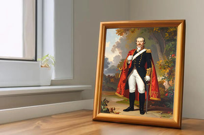 Custom Royal Human Portrait | Baron Alaric | Personalized Wall Art Gift for him