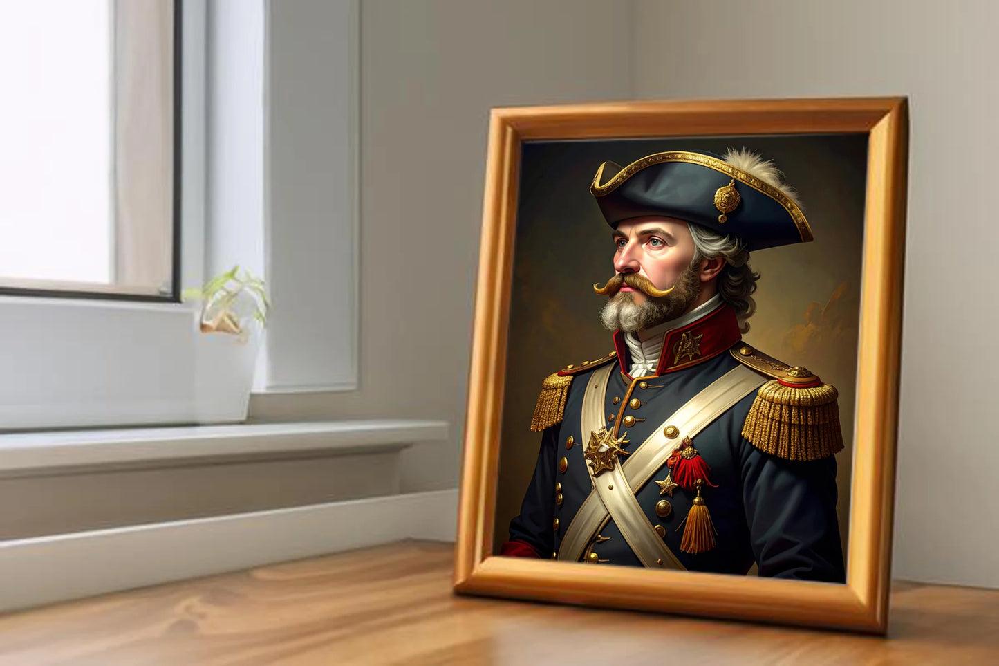 Custom Royal Human Portrait | Admiral Thalric | Personalized Wall Art Gift for him
