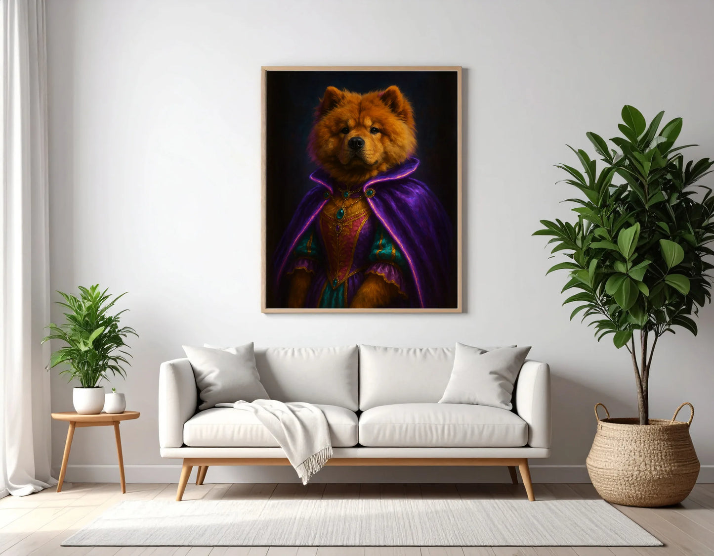 Custom Royal Pet Portrait | Archduke Wuffles | Personalized Wall Art for Pet Lovers