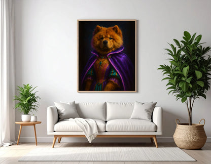 Custom Royal Pet Portrait | Archduke Wuffles | Personalized Wall Art for Pet Lovers