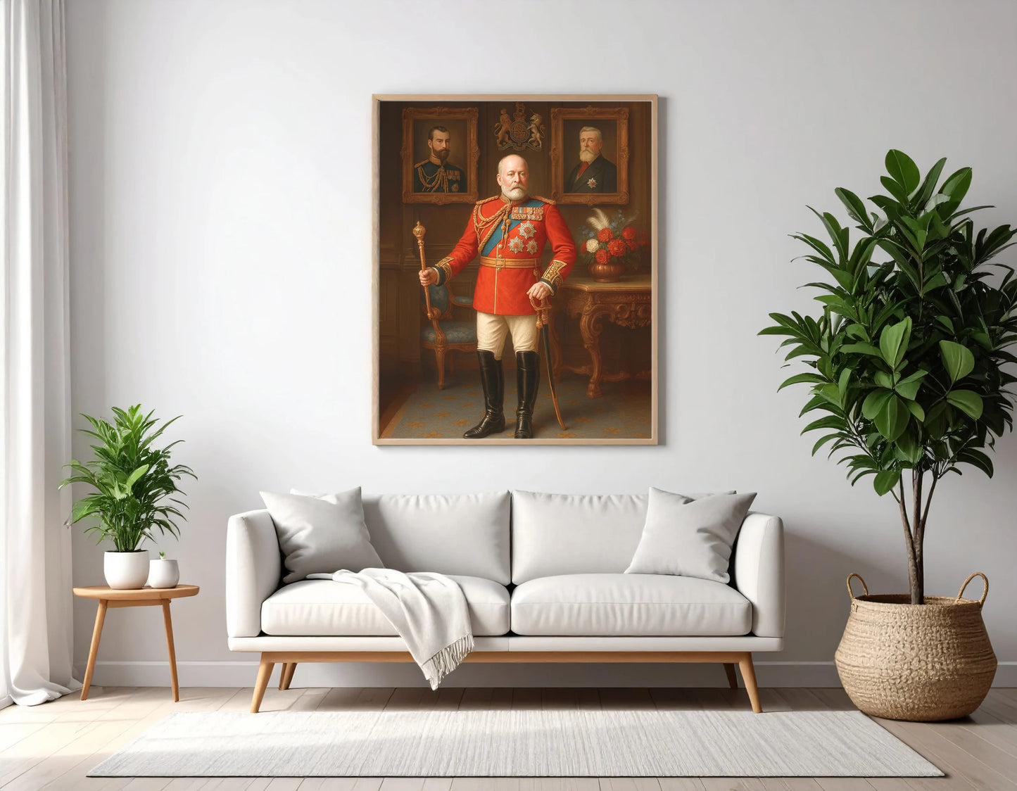 Custom Royal Human Portrait | High Regent of the Crimson Throne | Personalized Wall Art Gift for him