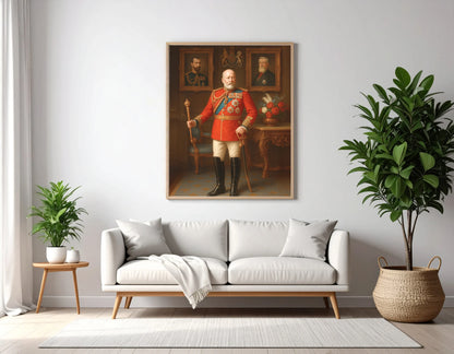 Custom Royal Human Portrait | High Regent of the Crimson Throne | Personalized Wall Art Gift for him