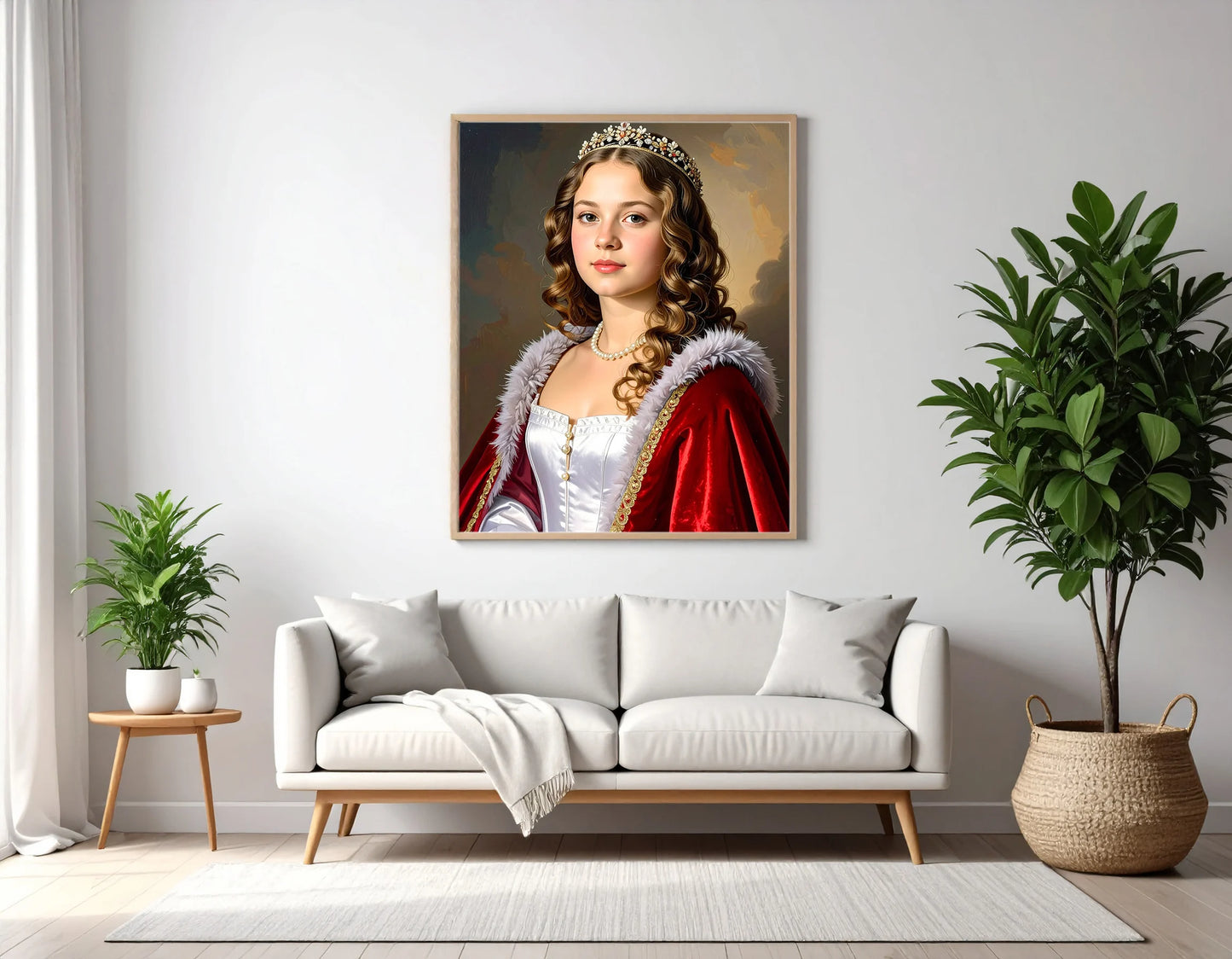 Custom Royal Human Portrait | Elegant Noblewoman 3 | Personalized Wall Art Gift for her