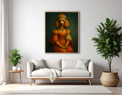 Custom Royal Pet Portrait | Baroness Biscuit | Personalized Wall Art for Pet Lovers