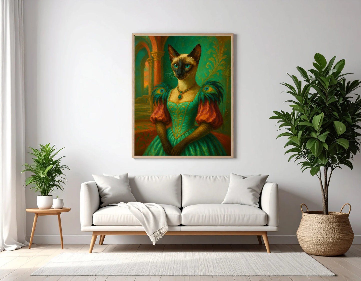 Custom Royal Pet Portrait | Madame | Personalized Wall Art for Pet Lovers