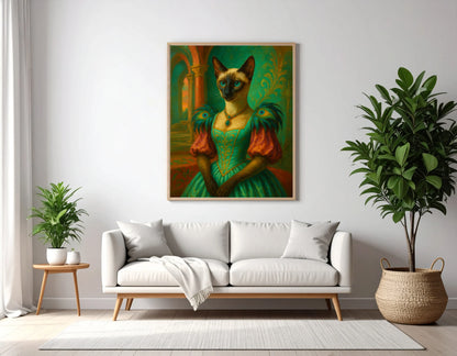 Custom Royal Pet Portrait | Madame | Personalized Wall Art for Pet Lovers