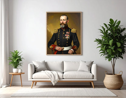 Custom Royal Human Portrait | General Thorne of the Imperial Guard | Personalized Wall Art Gift for him