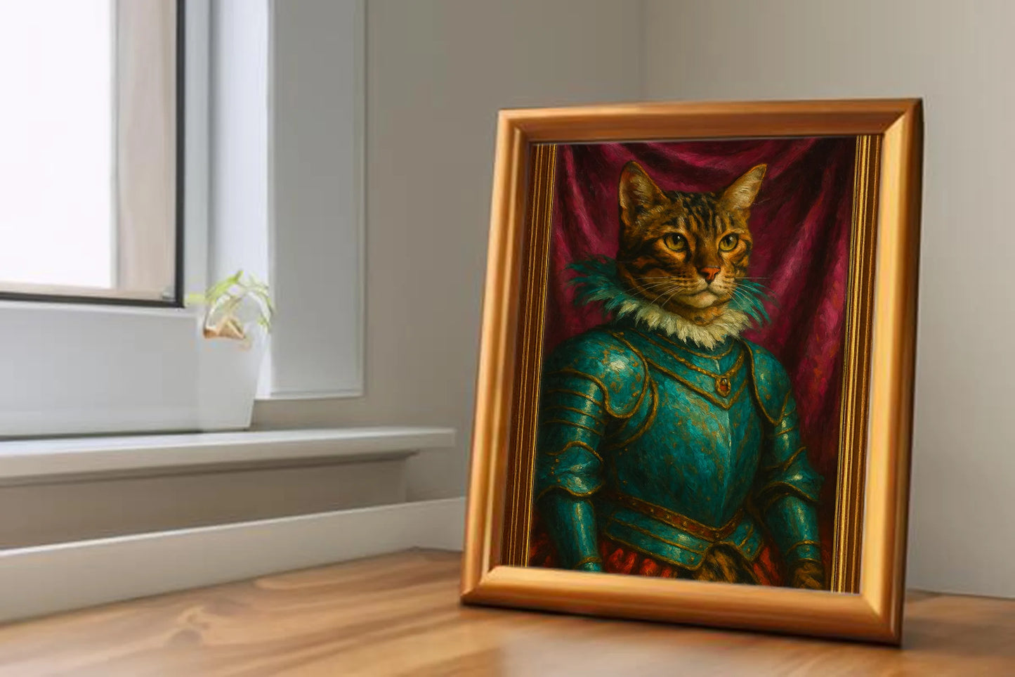 Custom Royal Pet Portrait | Lord Theodore Tails | Personalized Wall Art for Pet Lovers