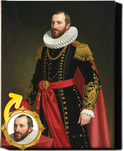 Custom Royal Human Portrait | Duke of Arden | Personalized Wall Art Gift for him