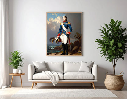 Custom Royal Human Portrait | Royal Cadet | Personalized Wall Art Gift for her