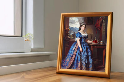 Custom Royal Human Portrait | Fortress Noble 3 | Personalized Wall Art Gift for her