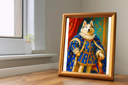 Custom Royal Pet Portrait | Lord Leo | Personalized Wall Art for Pet Lovers