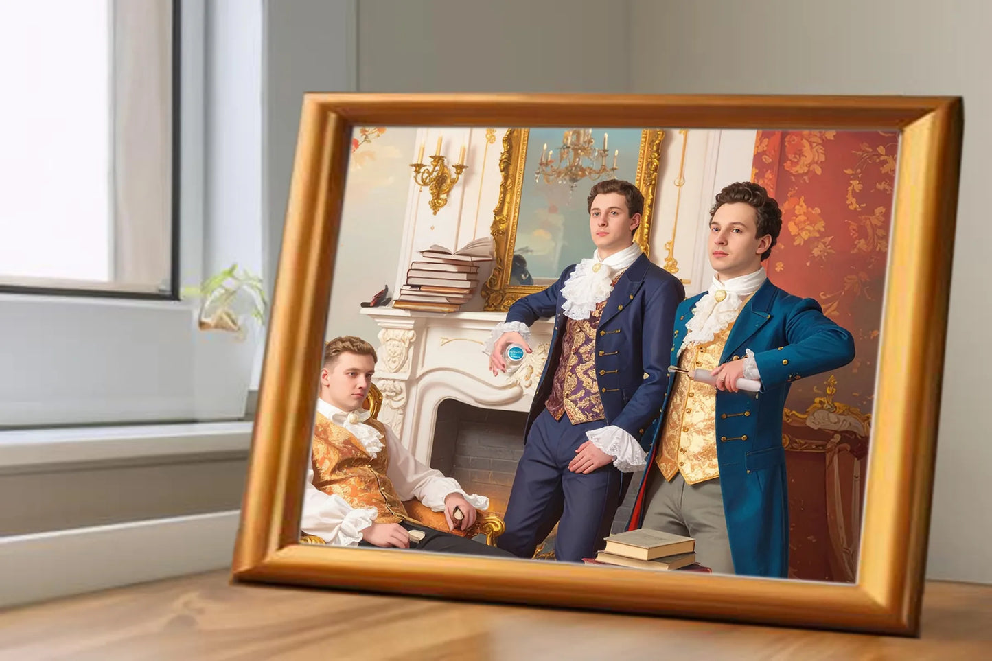 Custom Royal Family Portrait | Noblemen at Leisure | Personalized Wall Art Gift