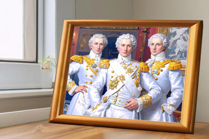 Custom Royal Family Portrait | The White Command | Personalized Wall Art Gift