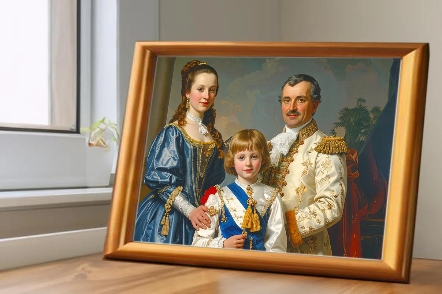 Custom Royal Family Portrait | The Crown of Azure Laurels | Personalized Wall Art Gift