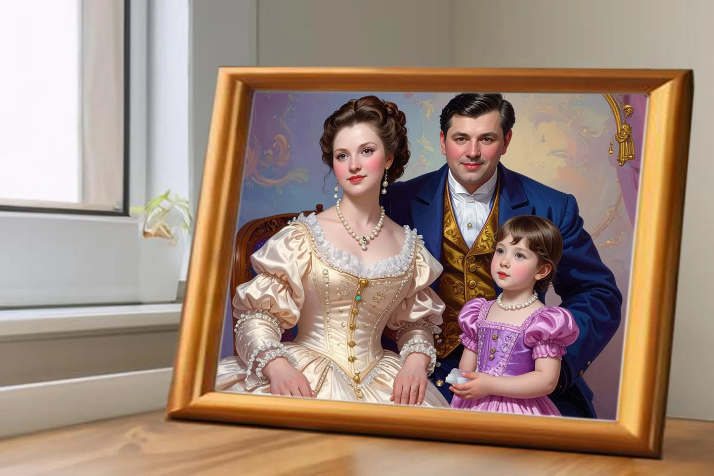 Custom Royal Family Portrait | House of Ivory Grace | Personalized Wall Art Gift