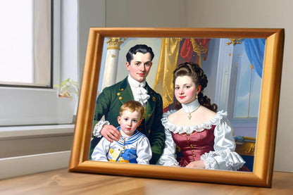 Custom Royal Family Portrait | The House of Verdant Oak | Personalized Wall Art Gift