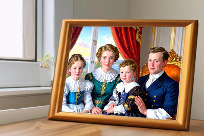 Custom Royal Family Portrait | Dynasty of Harmony | Personalized Wall Art Gift