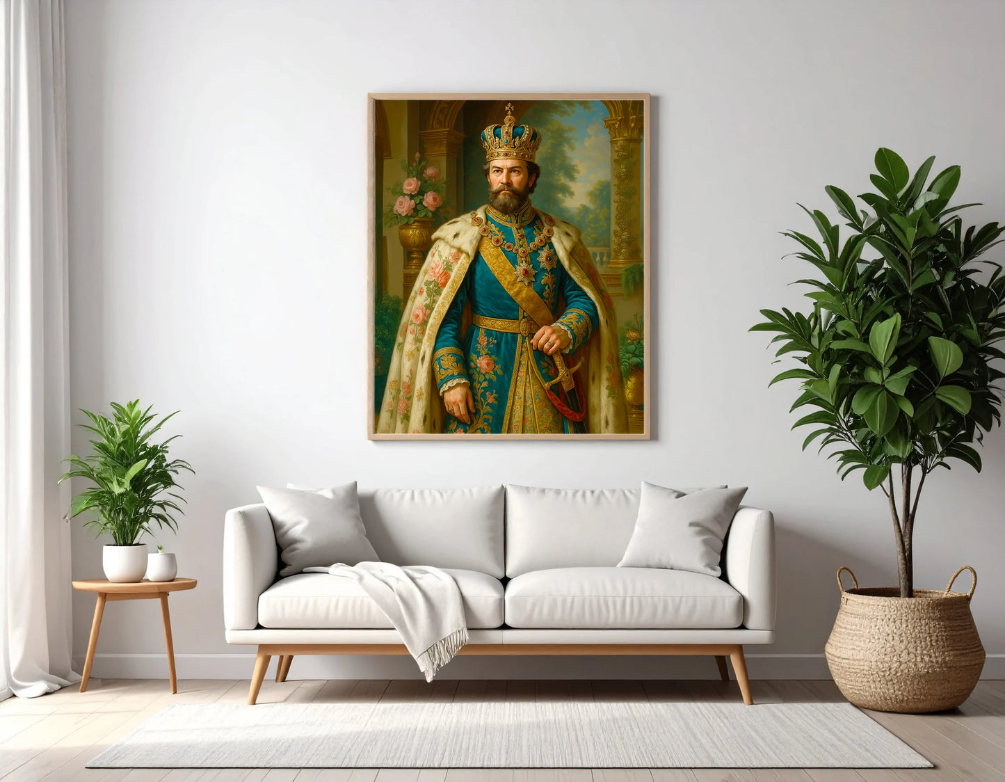 Custom Royal Human Portrait | King Alaric the Florid | Personalized Wall Art Gift for him