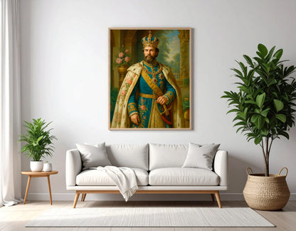 Custom Royal Human Portrait | King Alaric the Florid | Personalized Wall Art Gift for him