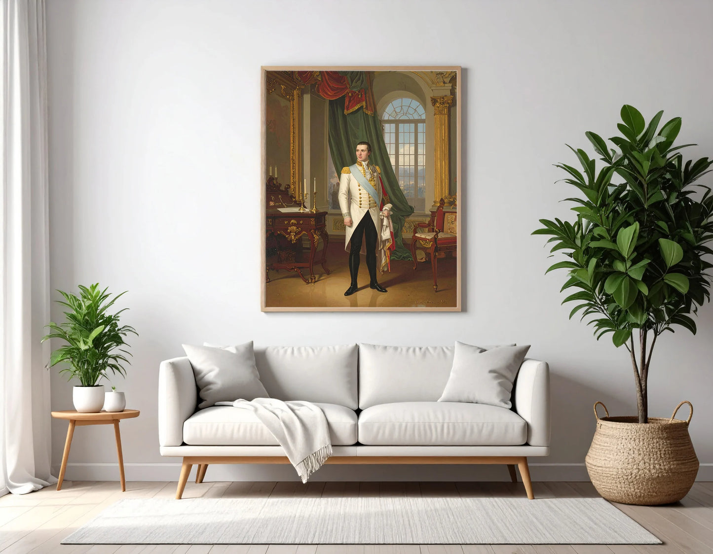 Custom Royal Human Portrait | Lord Hadrian of the White Order | Personalized Wall Art Gift for him